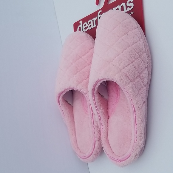 Dearfoams Women's Pink Slippers New Small 5-6 - Picture 5 of 6